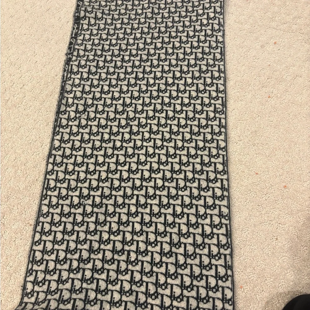 Dior Black and White Monogram Scarf